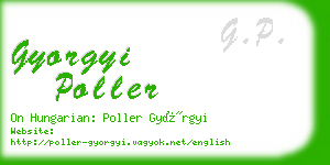 gyorgyi poller business card